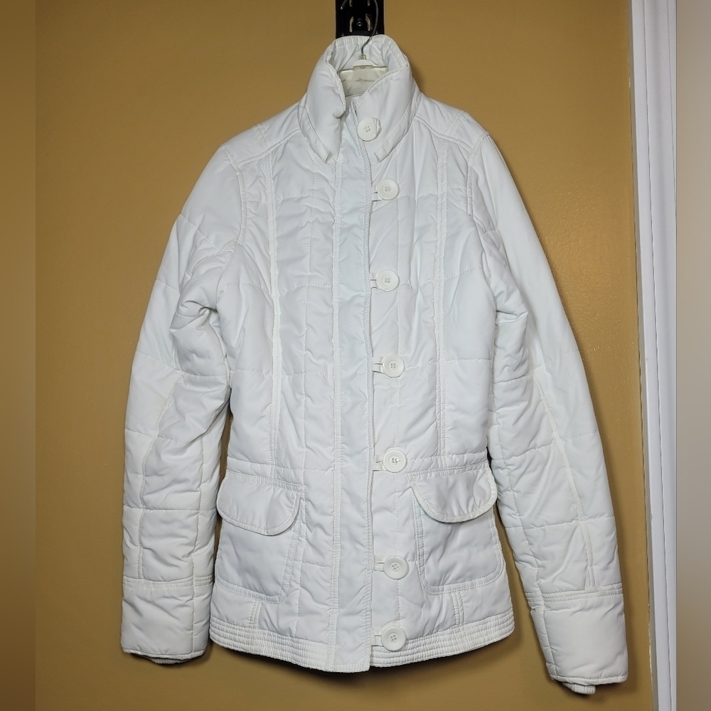 Zenana Outfitters My Favorite Jacket White Puffer sz S